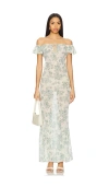 Stone Cold Fox X Revolve Camille Maxi Dress In 青绿色花卉