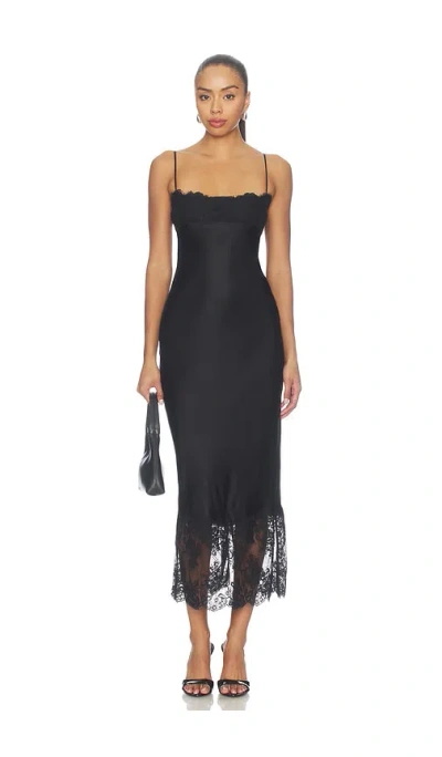 Stone Cold Fox X Revolve Carmela Midi Dress In Black