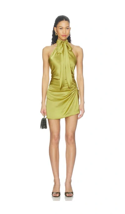 Stone Cold Fox X Revolve Ellie Halter Mini Dress In Green