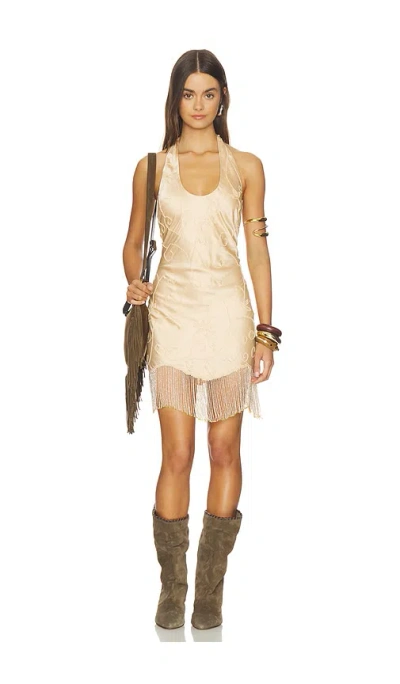 Stone Cold Fox X Revolve Kovi Beaded Mini Dress In Gold