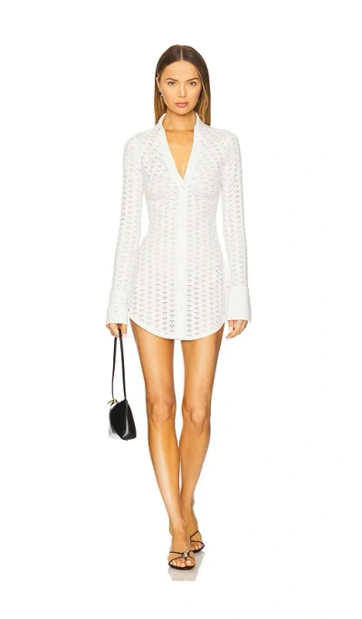 Stone Cold Fox X Revolve Lala Eyelet Dress In 白色