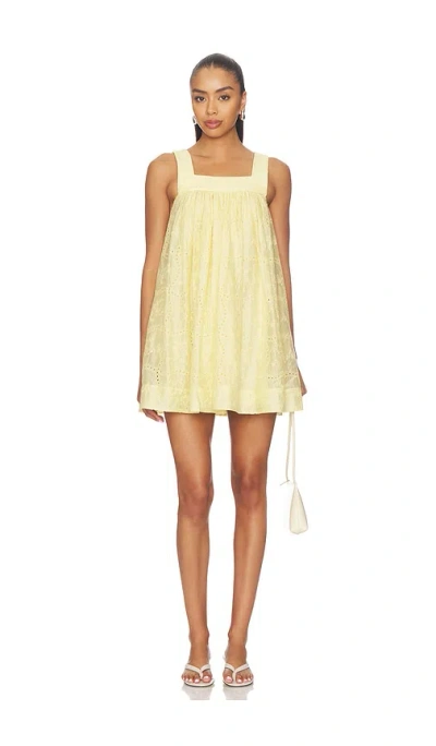 Stone Cold Fox X Revolve Leah Voile Mini Dress In Yellow