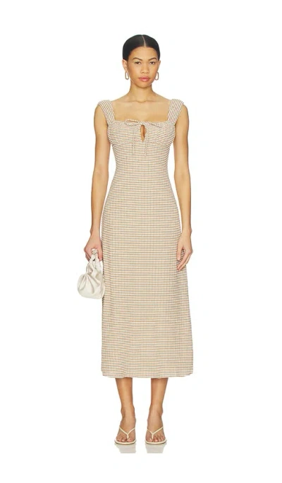 Stone Cold Fox X Revolve Leni Midi Dress In Neutral