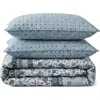 Stone Cottage Bexley 136 Thread Cotton Count Quilt Set In Blue