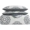 Stone Cottage Bristol Reversible Cotton Sateen Comforter & Sham Set In Gray