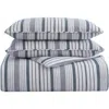 Stone Cottage Conrad Reversible Cotton Sateen Comforter & Sham Set In Gray