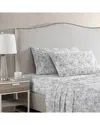 Stone Cottage Hawley Floral 100% Cotton Percale Sheet Set In White