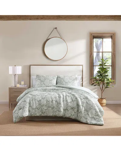 Stone Cottage Redding Floral Matelasse Jacquard Duvet Cover Set In Gray