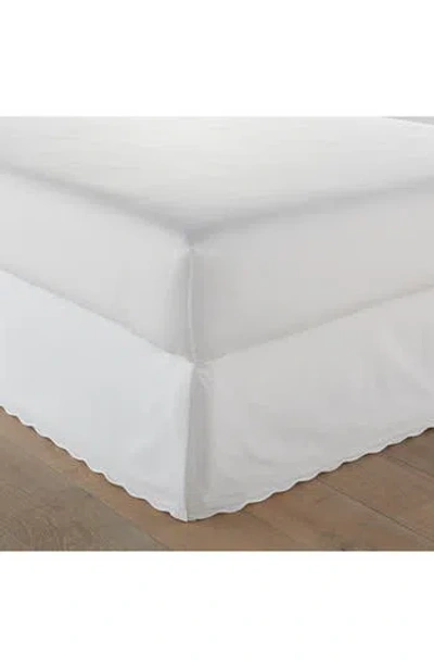 Stone Cottage Scalloped Hem Cotton Weave Bedskirt In White
