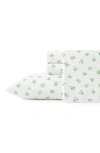 Stone Cottage Sketchy Ditsy 200 Thread Count Cotton Percale Sheet Set In White