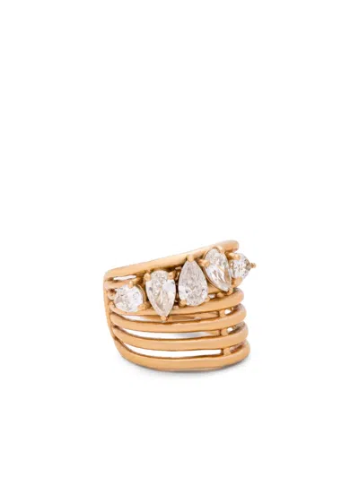 Stone Fine Jewelry 18k Yellow Gold Cluffer Diamond Ear Cuff