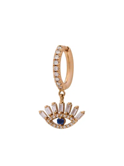 Stone Fine Jewelry 18k Yellow Gold Evil Eye Diamond Earring