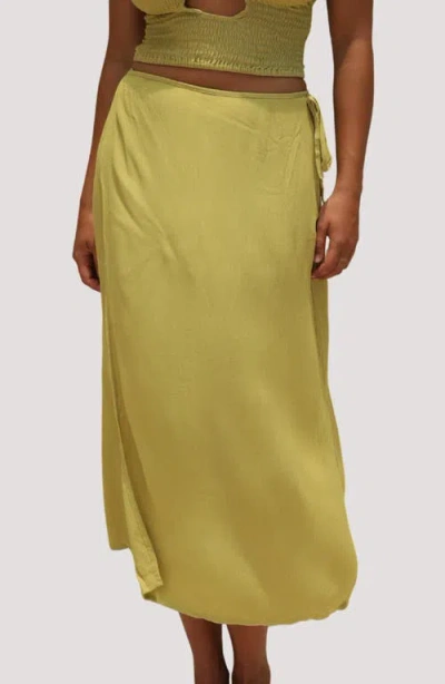 Stone Fox Holiday Midi Skirt In Yellow