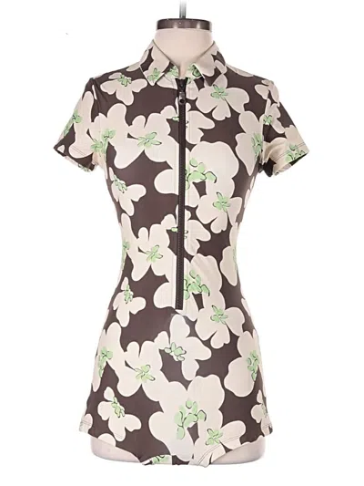 Pre-owned Stone Fox Romper In Brown