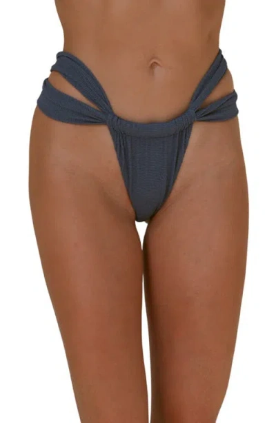 Stone Fox Swim Bijou Cheeky Swim Bottoms In Blue