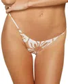 Stone Fox Swim Brazilian Bikini Bottom In Sfs Indo Tile In Multi