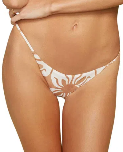 Stone Fox Swim Brazilian Bikini Bottom In Sfs Indo Tile In Neutral