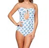 Stone Fox Swim Chai Tie Front One Piece Swimsuit In Sfs Conch Shell In Multi