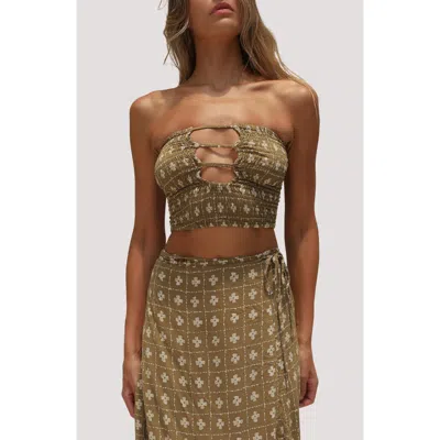 Stone Fox Swim Coco Tube Top In Brown