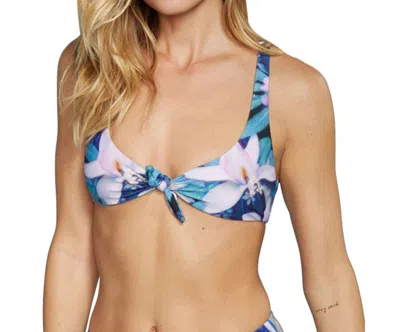 Stone Fox Swim Hana Tie Front Bikini Top In Sfs Wonderland In Multi