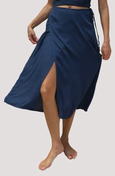Stone Fox Swim Holiday Midi Skirt In Blue