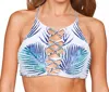 Stone Fox Swim Iver Bikini Top In Sfs Petrogleaf In Multi
