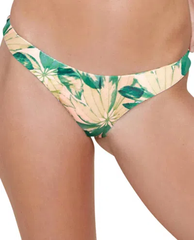 Stone Fox Swim Malibu Moderate Bikini Bottom In Sfs Ke Aloha In Neutral