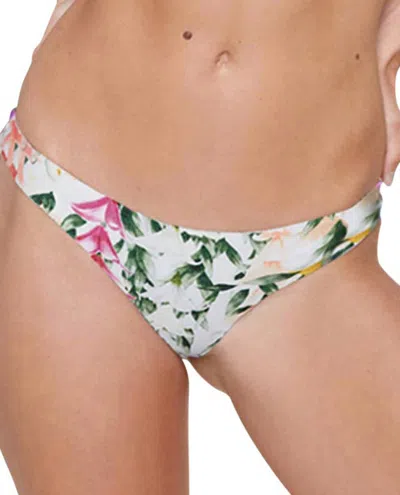 Stone Fox Swim Malibu Moderate Bikini Bottom In Sfs Lei Stand In Multi