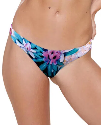 Stone Fox Swim Malibu Moderate Bikini Bottom In Sfs Wonderland In Multi