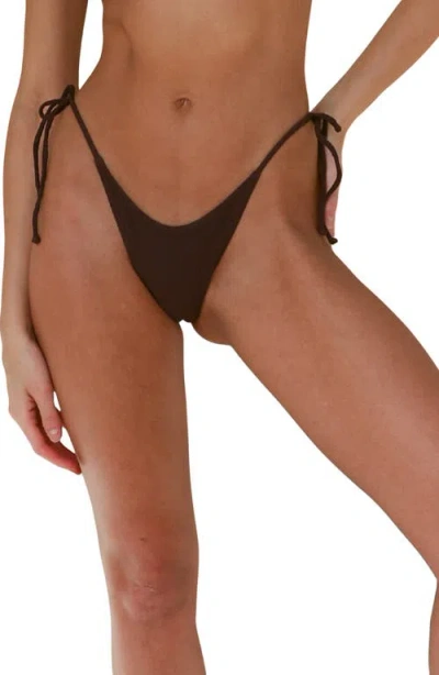 Stone Fox Swim Palma Cheeky Side Tie Bikini Bottoms In Earth Ripple