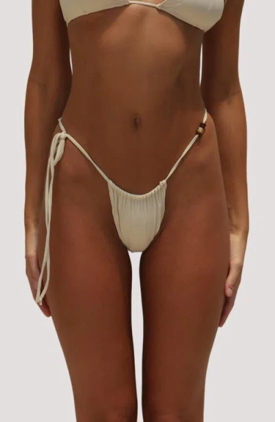 Stone Fox Swim River Bead Bikini Bottoms In Brown
