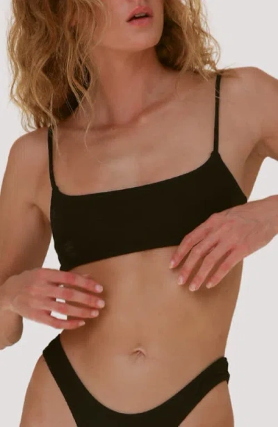 Stone Fox Swim Sonny Textured Bikini Top In Brown