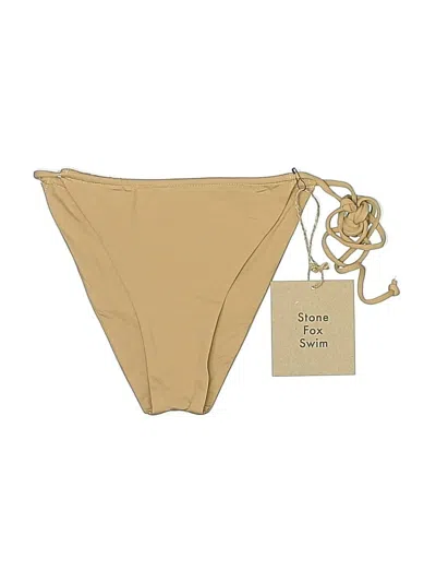 Pre-owned Stone Fox Swim Swimsuit Bottoms In Tan