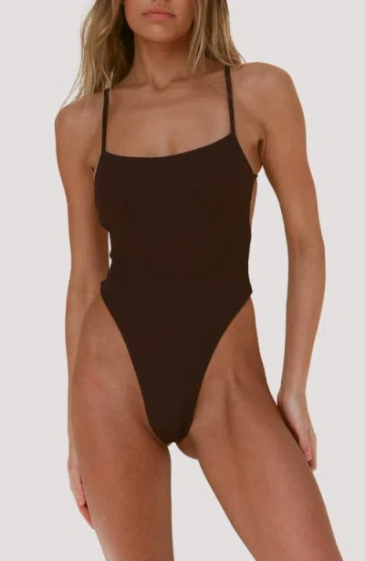 Stone Fox Swim Tahlia One-piece Swimsuit In Earth Ripple