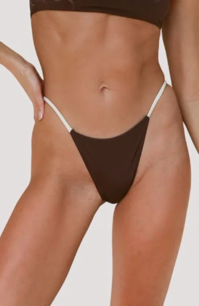 Stone Fox Swim Tyla Bikini Bottoms In Brown