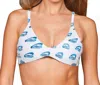 Stone Fox Swim X Back Bralette Bikini Top In Sfs Conch Shell In Multi