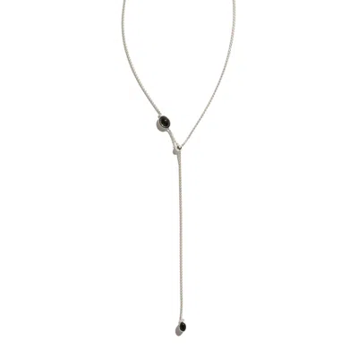 Stone Fruit Women's Baby Bolo Necklace - Silver