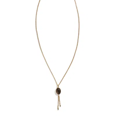 Stone Fruit Women's Bolo Pendant Necklace - Gold