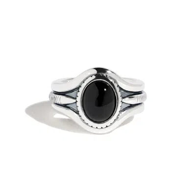 Stone Fruit Women's Bolo Signet Ring - Silver