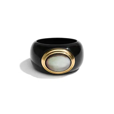 Stone Fruit Women's Core Ring Black Resin