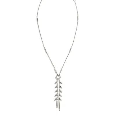 Stone Fruit Women's Fishtail Necklace - Silver