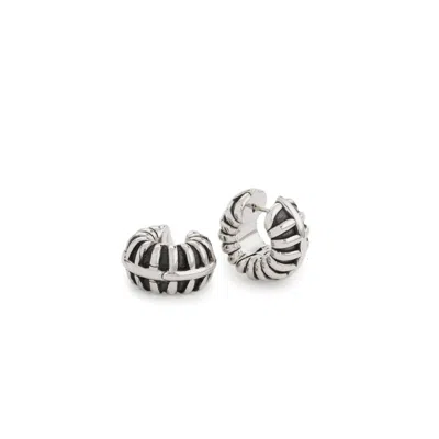 Stone Fruit Women's Silver Barrel Hoops
