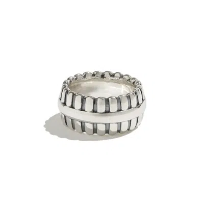 Stone Fruit Women's Silver Barrel Ring
