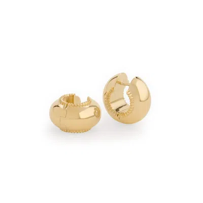 Stone Fruit Women's Small Disc Hoops - Gold