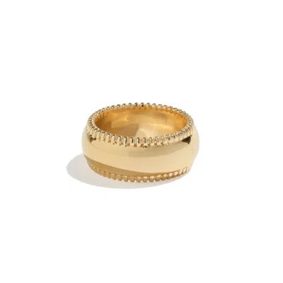 Stone Fruit Women's Small Disc Ring - Gold