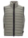 Stone Island Compass-badge Puffer Gilet In Gray