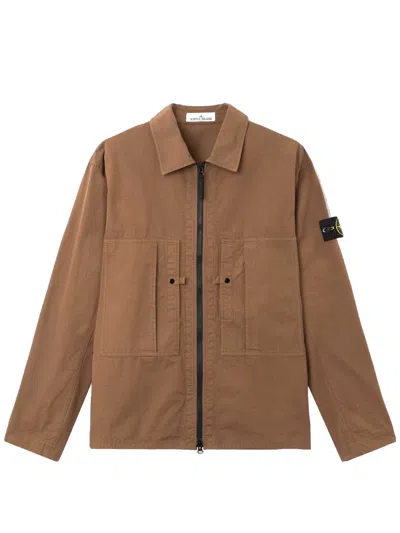 Stone Island 1200005 Overshirt In Brown