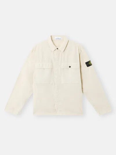 Stone Island Ghost Overshirt In Neutral
