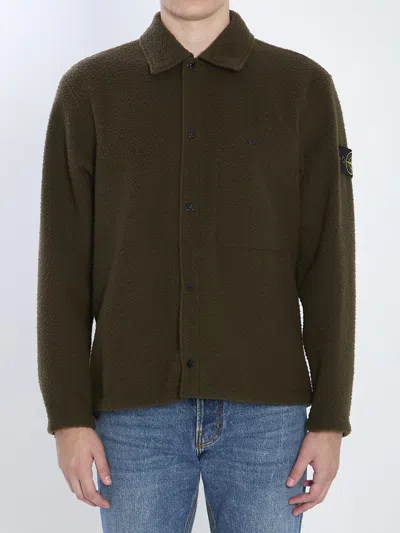 Stone Island 1200027 Performance Flannel_ Ghost In Brown