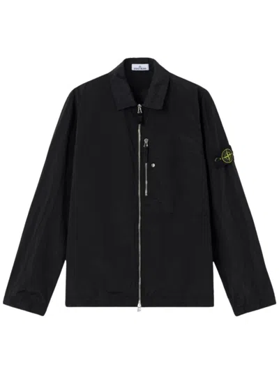 Stone Island 1200038 Overshirt In Black